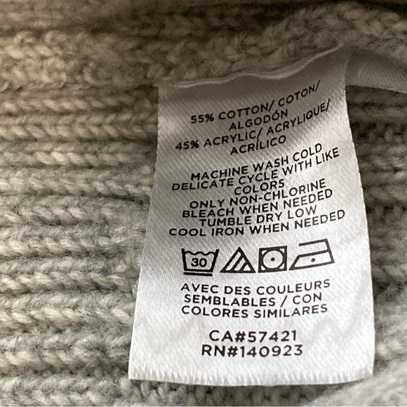 Lou & Grey Women’s Sweater Pullover Mock Neck Oversize Tunic Size SX Gray - Picture 8 of 13